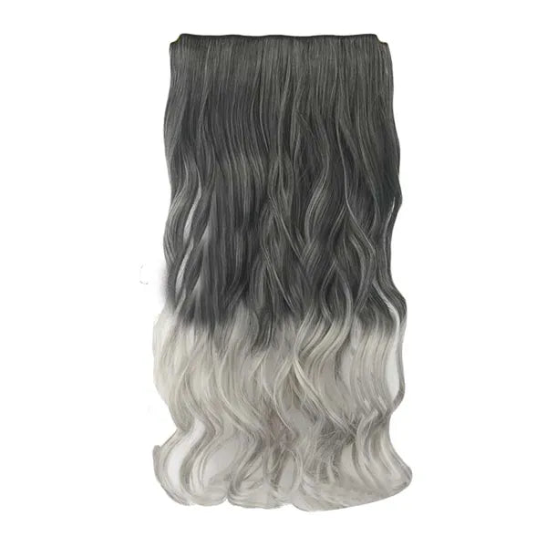 Gradient One-piece Two Tone Curly Clip-on Style 1