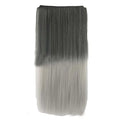 Granny Grey Gradient One-piece Two Tone Curly Clip-on
