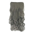 Granny Grey One-piece Curly Clip-on Hairpieces 5 Clips