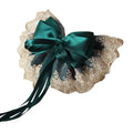 Green Vintage Lace Large Bowknot French Barrette