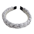 Grey Sponge Twist Braid Hair Band Dots Braided Headband