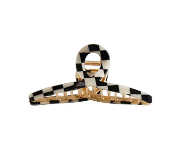 Hair Claw Clip Black White