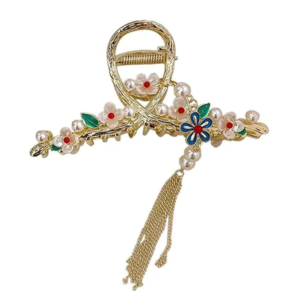 Hair Claw Clip with Tassel Style 3