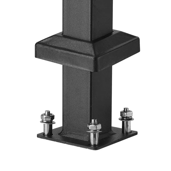 Handrails for Outdoor Steps, 2-3 Step Stair Hand Rail Kit, Transitional Carbon Steel Railings with Installation Kit, Stair Rails for Seniors, Concrete Steps & Porch & Deck, Black Retro Arch