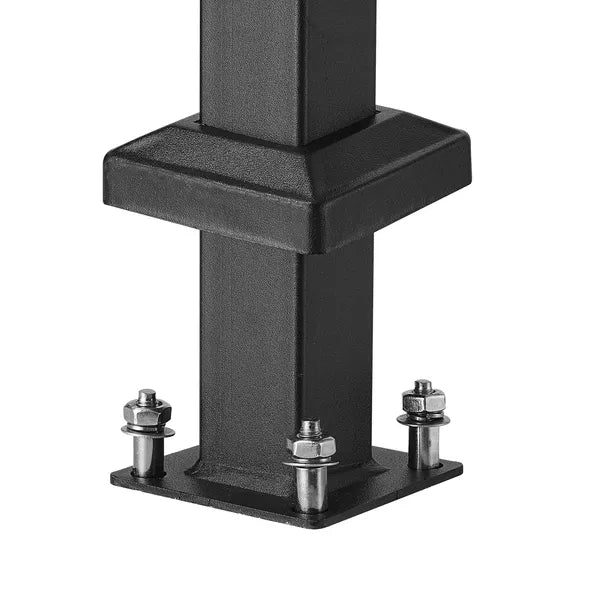 Handrails for Outdoor Steps, 3-4 Step Stair Hand Rail Kit, Transitional Iron Railings with Installation Kit, Stair Rails for Seniors, Concrete Steps & Porch & Deck, Black Retro Arch