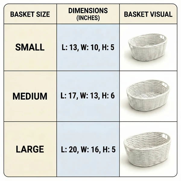 Multi-Purpose Nesting Basket 3-Piece Set – Hand-Woven PE Rattan Decorative Home Storage Baskets for Organizing Linens, Toys & Pantry Items, Durable Wicker Style Built to Last