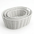 Multi-Purpose Nesting Basket 3-Piece Set – Hand-Woven PE Rattan Decorative Home Storage Baskets for Organizing Linens, Toys & Pantry Items, Durable Wicker Style Built to Last