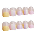 Nail Art Pink Mauve Short Round Artificial False Nail Tips