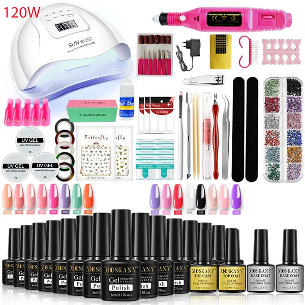 Nail Gel Kit Professional Nail Set UV Lamp