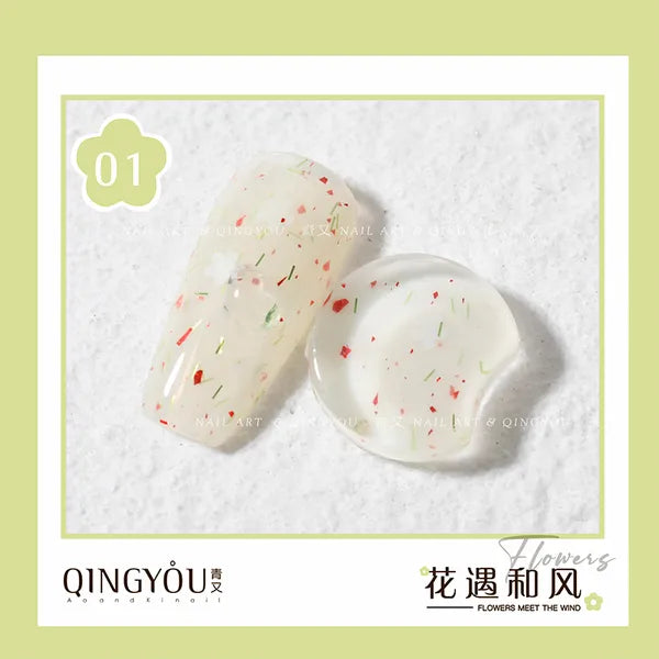 Nail Polish Flowers Petal Translucent Soft Semi Permanent