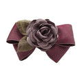 Navy Blue Artificial Rose Flower Cloth Hair Pin Style 2