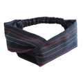 Navy Blue Criss Cross Stripe Hairband Sweet Wide Headband