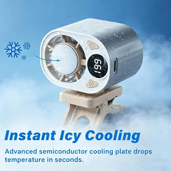 New Upgraded Car Clip on Air Conditioner Fan, Portable Air Conditioners for Cars, Mini Rotatable Fan, USB Rechargeable, 199 Speed Silent Mini Bladeless Fans, Car Clip on Air Conditioner