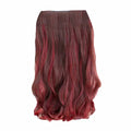 One-piece Two Tone Clip-on Hairpieces 5 Clips Brown Style 1