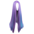 Purple Blue 65 cm Cosplay Synthetic Full Wig Long Straight