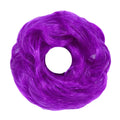 Purple Scrunchy Updo Wavy Hair Bun