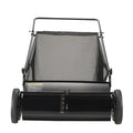 Push Lawn Sweeper, 26-inch Leaf & Grass Collector, Strong Rubber Wheels & Heavy Duty Thickened Steel, Durable to Use with Large Capacity 7 cu. ft. Mesh Collection Hopper Bag, 4 Spinning Brushes