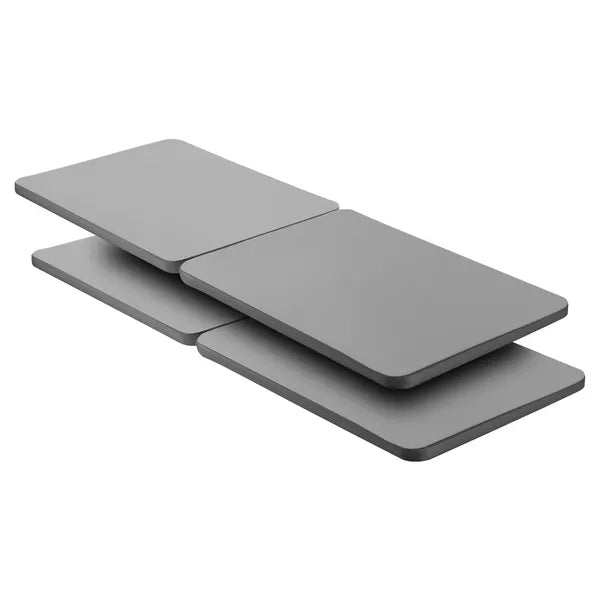 Queen Size Bunkie Board, 1.5 in Bed Board Slats with 200D Oxford Cloth, Wooden Mattress Support for Queen Size Bed, Easy Assembly Support under Mattress, 4 Piece, Gray