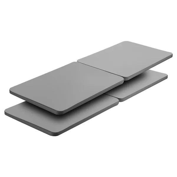 Queen Size Bunkie Board, 1.5 in Bed Board Slats with 200D Oxford Cloth, Wooden Mattress Support for Queen Size Bed, Easy Assembly Support under Mattress, 4 Piece, Gray
