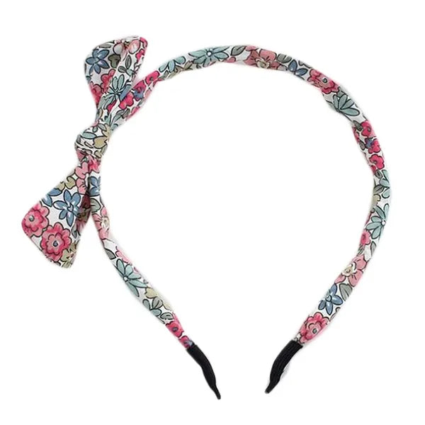 Red Blue Daisy Thin Headband Bowknot