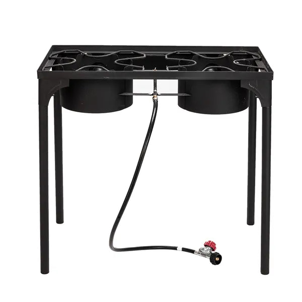 Replace 1255491Outdoor Camp Stove High Pressure Propane Gas Cooker Portable Cast Iron Patio Cooking Burner (Double Burner 150000-BTU)