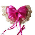Rose Red Cute Lace Bowknot French Barrette
