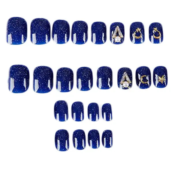 Royal Blue False Fingernails Artificial Nails