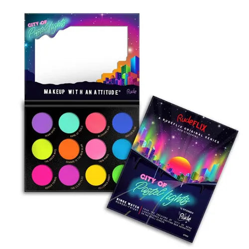 RUDE City of Pastel Lights 12 Pastel Pigment Eyeshadow Palette