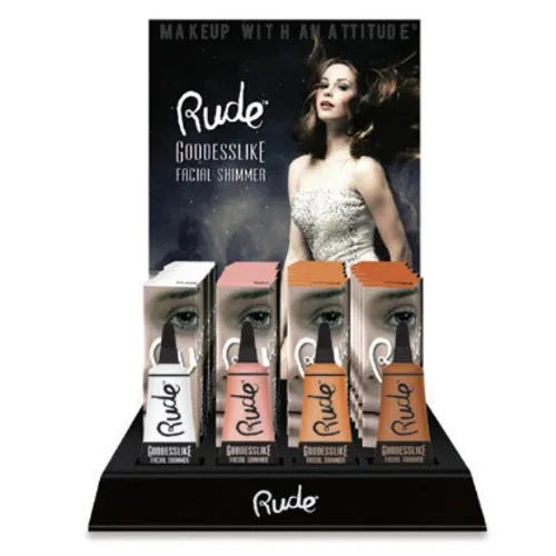 RUDE Goddesslike Facial Shimmer Display Set 48 Pieces
