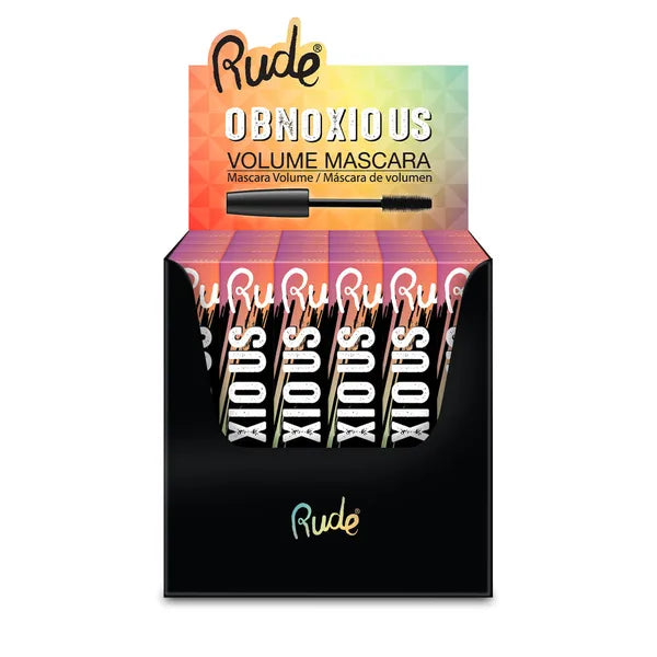 RUDE Obnoxious Volume Mascara Display Set 24 Pieces