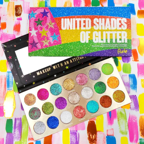 RUDE United Shades of Glitter Palette
