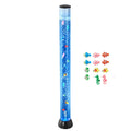 Sensory Bubble Tube Lamp, 4 ft Bubble Fish Tube, Sensory Aquarium Lamp with 10 Floating Fish & 16 Color Effects, Remote Control, Stress Relief Calming Light for Bedroom Living Room Home Decor