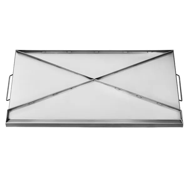 Stainless Steel Griddle, 32x16 inch Universal Flat Top Rectangular Plate, Gas Grill Griddle for BBQ Grill, Teppanyaki, Portable Family Cookware with Handle, for Camping Tailgating Party