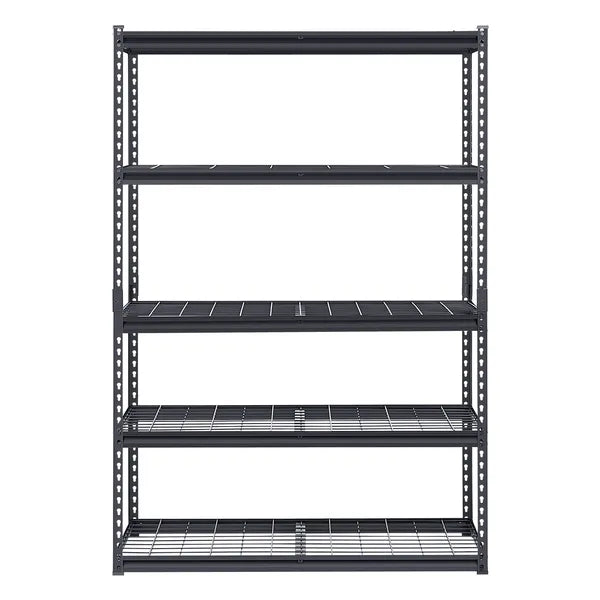 Storage Shelves, 3000 lbs, 5 Tier Heavy Duty Garage Shelving, 20" D x 48" W x 72" H Adjustable Metal Shelves for Industrial Shelving Unit Utility Shelf, for Kitchen, Warehouse, Basement, Black