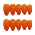 Summer Orange False Nails Matte