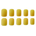 Summer Yellow False Nails Matte