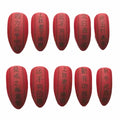 Three Character Primer Red False Nails