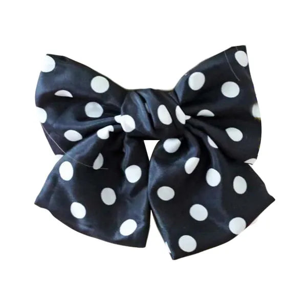 Vintage Black Polka Dots Barrette