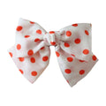Vintage Red Dots White Bowknot Hair Clip