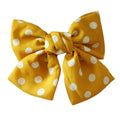 Vintage Yellow Dots Bowknot Hair Clip