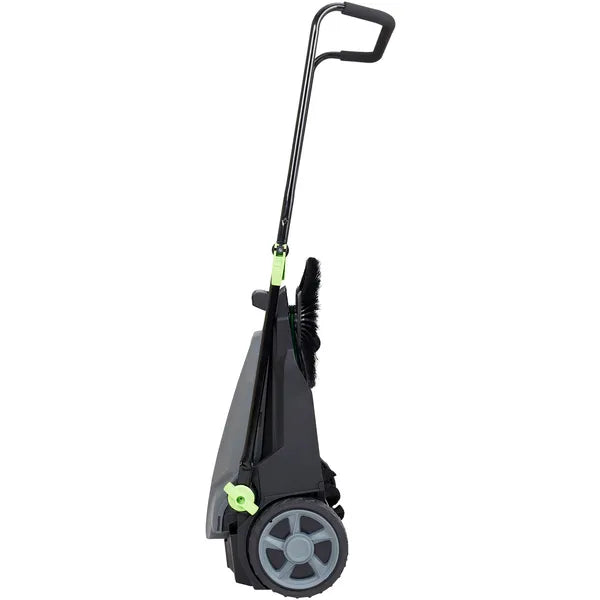 Walk-behind Hand Push Floor Sweeper, 25.6" Sweeping Width Floor Sweeper Manual Non-Electric, 5-Gallon Waste Container, Angle & Height Adjustable Folding Handle for Walkway, Yard, Garage, Patio