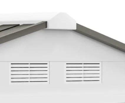 White 7x4 Garden Shed Storage with 4 Vents And 2 Sliding Doors Backyard Patio Garage Lawn Tool House