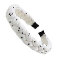 White Sponge Braided Headband