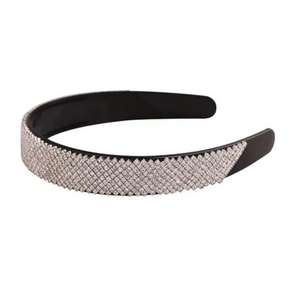 Beaded Hair Hoop White