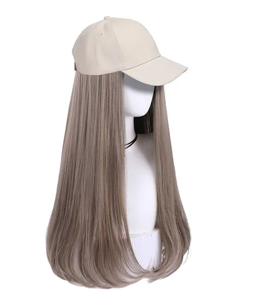 Beige Baseball Cap Ombre Grey