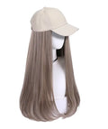 Beige Baseball Cap Ombre Grey