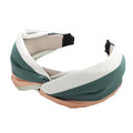 Wide Turban Headband Green Pink