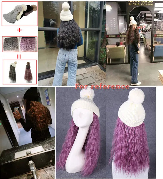 Grey Purple Wig Cap 2